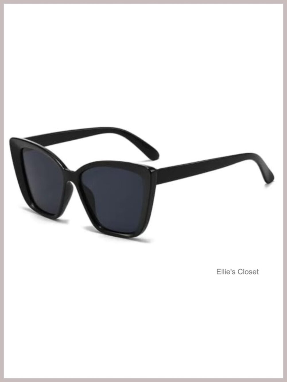 Oversized Cat Eye Sunglasses Square Frame UV400 Full Rim Trendy